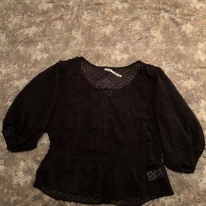 Kimchi blue/ Urban Outfitters black lace blouse